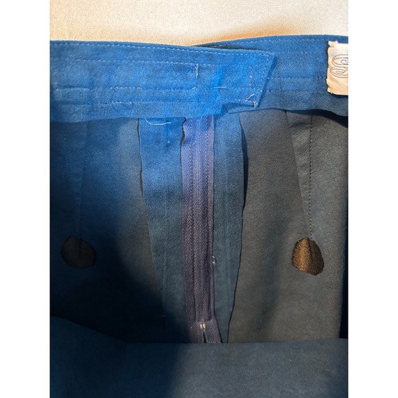 Sofia Handmade 3‑Piece Women's Suit Medium Blue Vintage Fitted Jacket Skirt Top - Picture 5 of 16